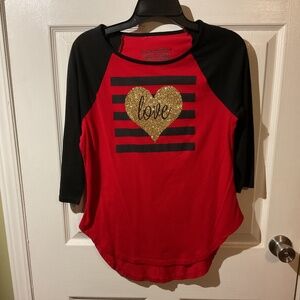 Rocker Girl Love Glitter Heart T-Shirt